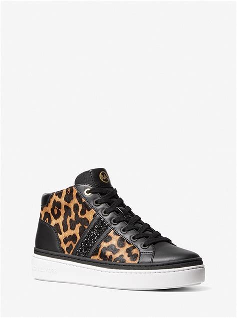 Chapman Embellished Leopard Print Calf Hair and  